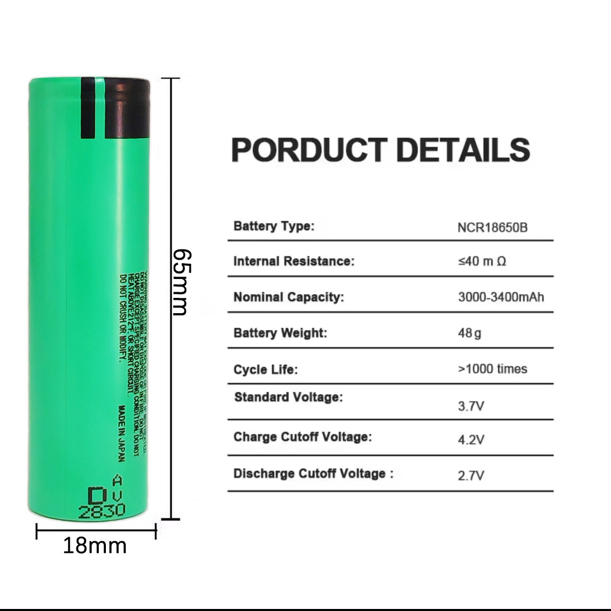 18650 Battery 3.7V 3000MAH Hig - огляд і ціна Electronics And Gadgets Ce