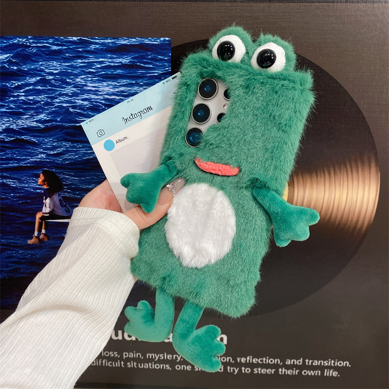 Plush Frog Phone Case, Cute Gr - огляд і ціна Samsung Galaxy S25
